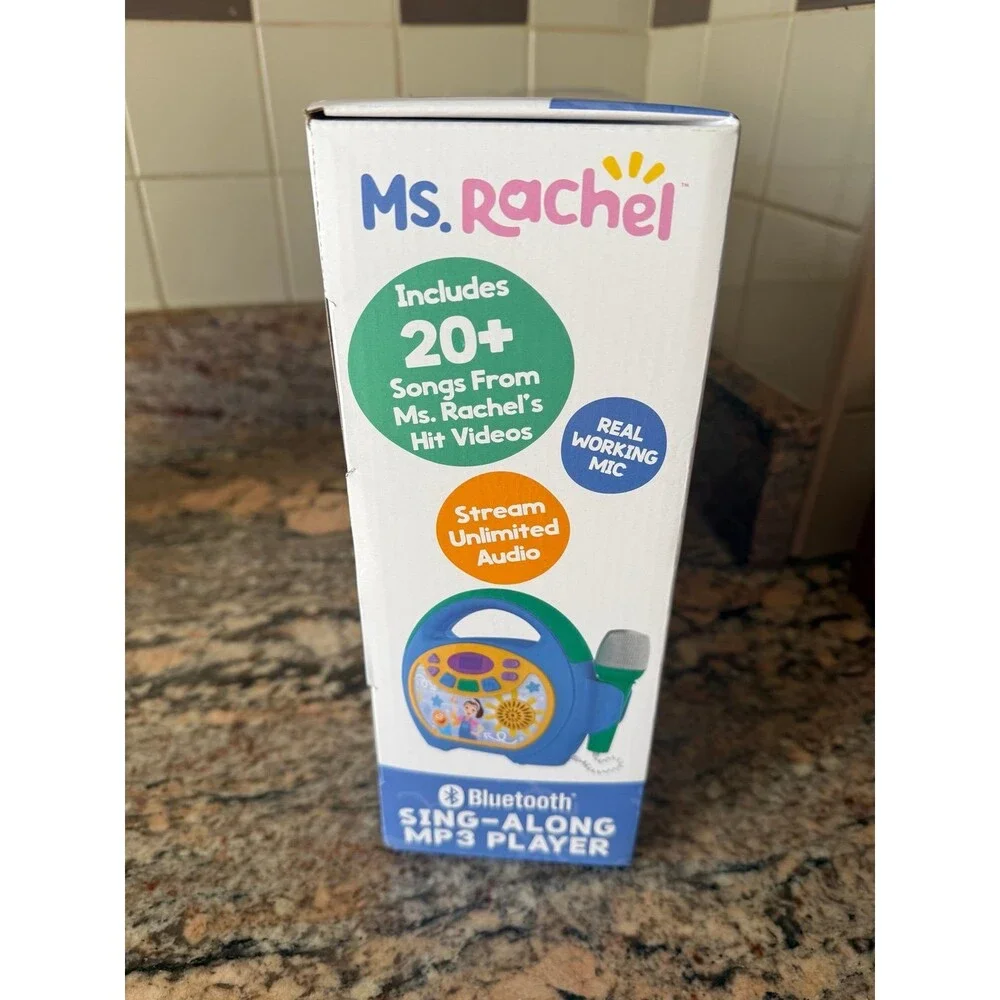 eKids Ms Rachel Bluetooth Karaoke Machine with Microphone for Kids
